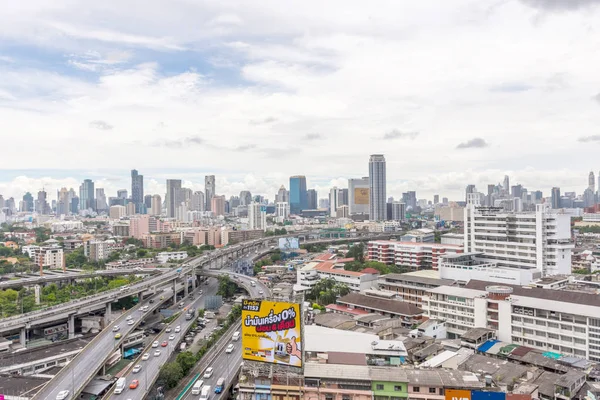 Bangkok Thajsko Června 2016 Panoráma Dopravy Rychlostní Silnice Provoz Dne — Stock fotografie