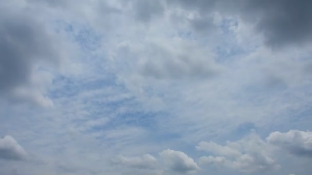 Cloudscape Cielo Natural Con Cielo Azul Nubes Blancas Cielo Uso — Vídeo de stock