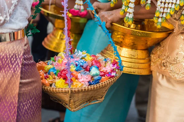 Ceremonia Ordenación Ritual Monje Budista Tailandés Para Cambiar Hombre Monje — Foto de Stock