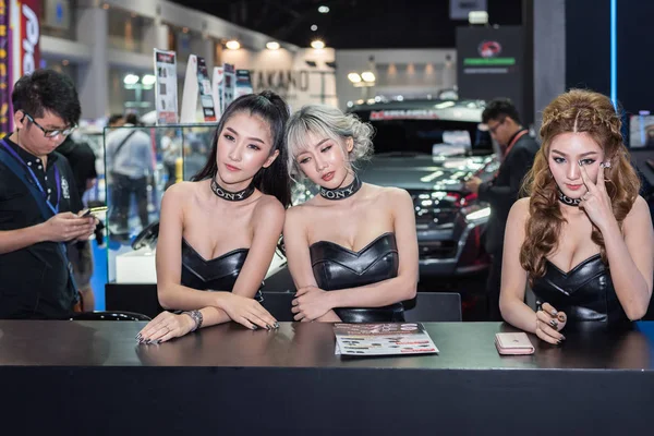 Бангкок Таиланд Марта 2018 Года Неизвестная Модель Красивая Сексуальная Автошоу — стоковое фото