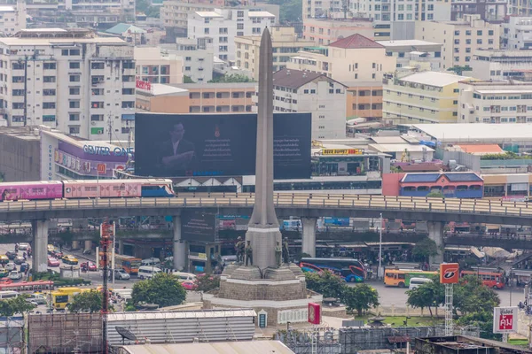 Бангкок Таиланд Октября 2016 Года Монумент Феликсу Виктории Небоскребом Bts — стоковое фото