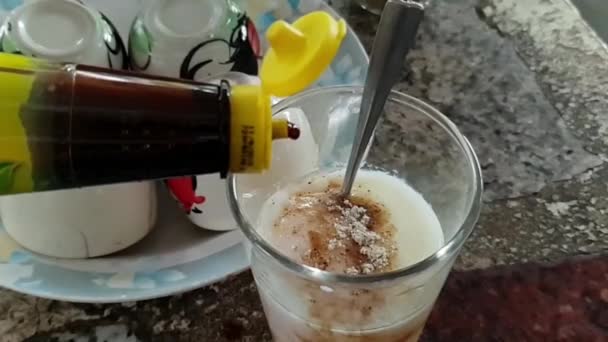 Lassú Mozgás Reggeli Étel Lágy Tojás Vintage Kávé Thai Stílusban — Stock videók