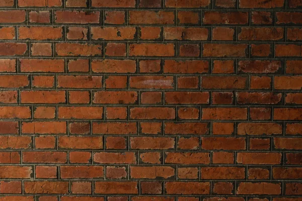 Red Brick Wall Textur Yta Naturliga Bakgrundsfärg — Stockfoto