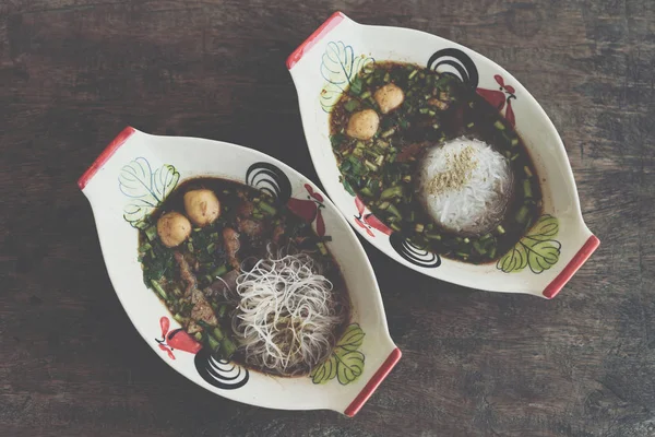 Mie Sapi Rebus Dengan Bakso Daging Sup Rebus Daging Ekaehla — Stok Foto