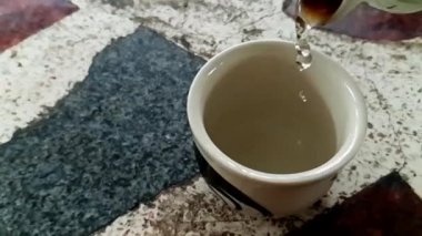 Ağır çekim antik kahve Tay tarzı ile kahvaltı gıda Tay sokak gıda pazarı veya Tay vintage tarzı kafe restoran Tayland Satılık