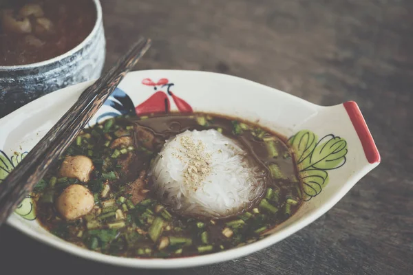 Mie Sapi Rebus Dengan Bakso Daging Sup Rebus Daging Ekaehla — Stok Foto