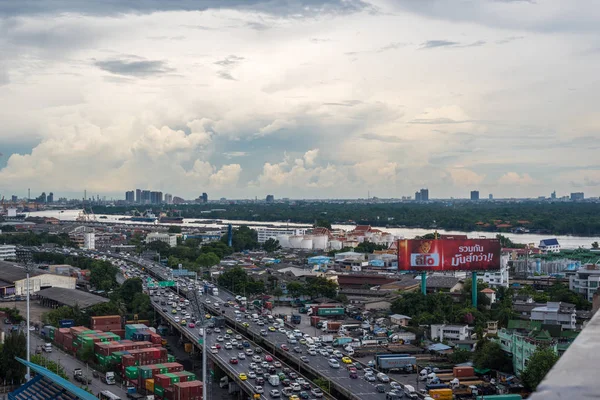 Bangkok Tajlandia Maja 2018 Gród Budynek Miasta Niebo Chmury Burzowe — Zdjęcie stockowe