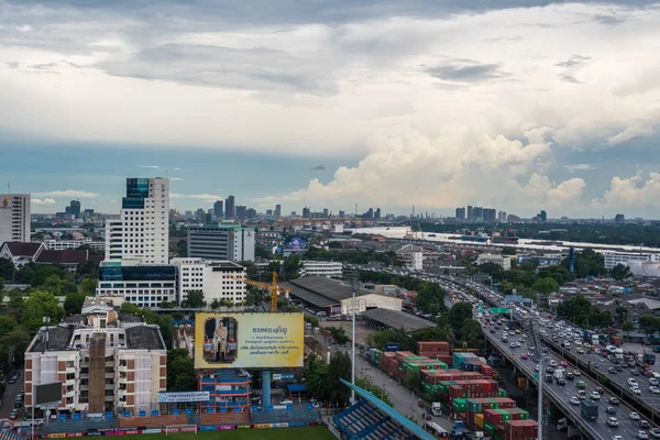 Bangkok Tajlandia Maja 2018 Gród Budynek Miasta Niebo Chmury Burzowe — Zdjęcie stockowe