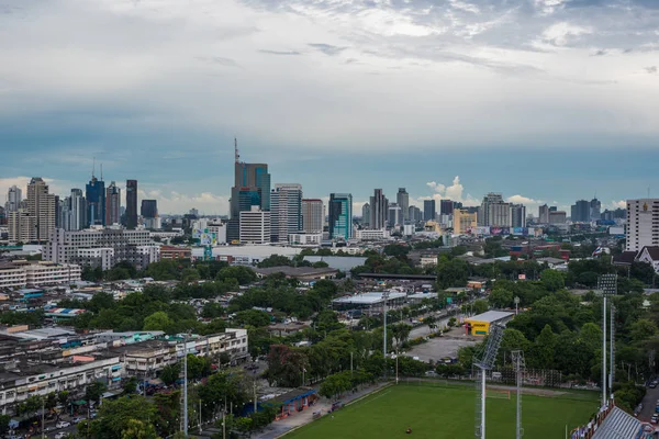 Бангкок Таїланд Травня 2018 Міський Пейзаж Будівлі Міста Грозових Хмар — стокове фото
