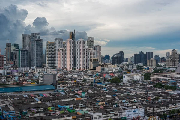 Bangkok Tailândia Maio 2018 Cidade Construção Cidade Nuvens Tempestade Céu — Fotografia de Stock