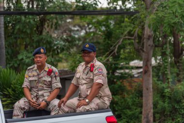 Ang Thong, Tayland - 9 Aralık 2018: Ang Thong yolda atlamak bisiklet BM AI Rak 2018 olayda. Çok sayıda büyük yollar Tayland ülke genelinde yapılacak Bisiklet BM AI Rak olayın kapatıldı