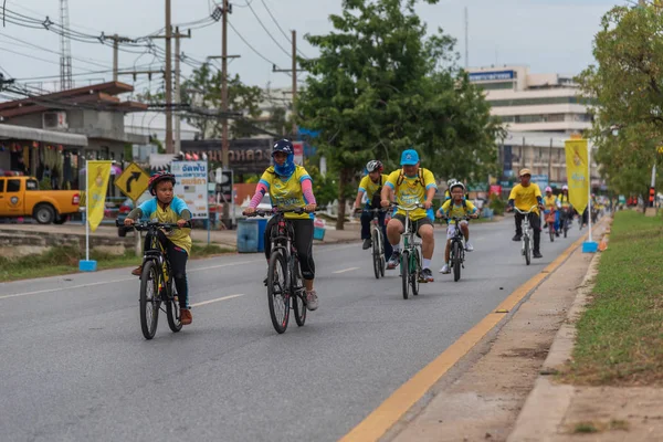 Анг Тонг Таиланд Декабря 2018 Года Мероприятие Rak 2018 Велосипедной — стоковое фото