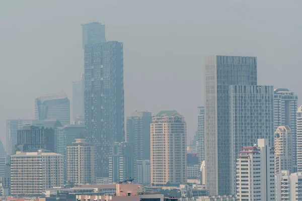 Bangkok Thailand Januar 2019 Stadtbild Von Bangkok Stadt Mit Smog — Stockfoto