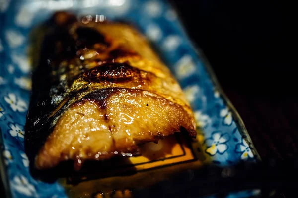 Saba pescado a la parrilla salsa de soja (Saba Teriyaki ) — Foto de Stock