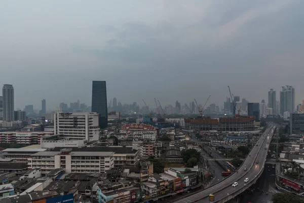 Fumaça de poeira PM2.5 exceder o valor padrão de Bangkok — Fotografia de Stock