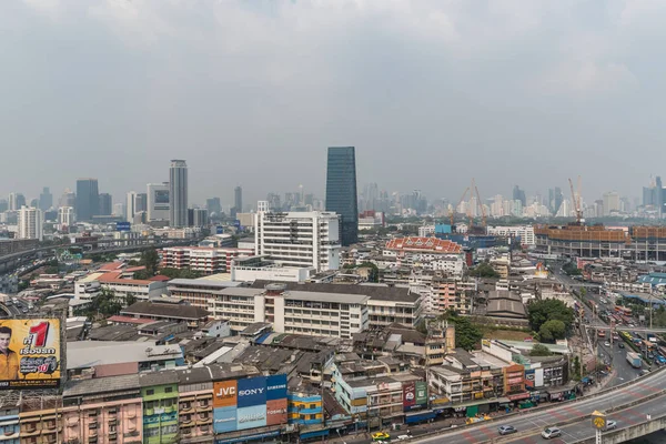 Fumaça de poeira PM2.5 exceder o valor padrão de Bangkok — Fotografia de Stock