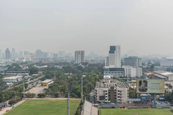 Smog PM 2.5 Dust overschrijdt de standaardwaarde van Bangkok — Stockfoto