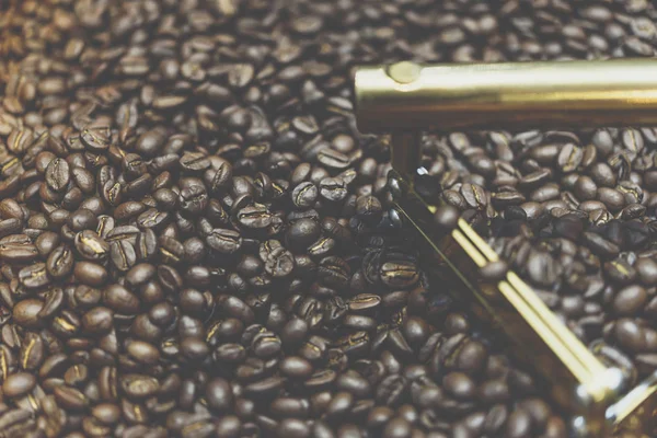 Coffee beans in roaster coffee beans machine