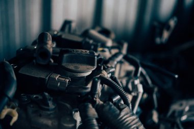 Demonte araba kirli motor silindir Garage