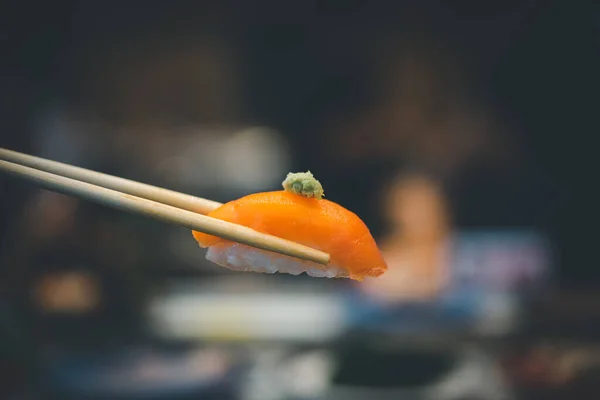 Mâncarea Japoneză Set Diferite Tipuri Sushi Salată Alge Marine Gari — Fotografie, imagine de stoc
