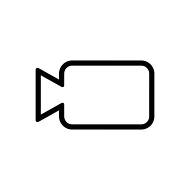 Video kamera simgesi. Sinema kamera ikonu. Film kamerası, film kamerası ikonu. Vektör simgesi EPS 10