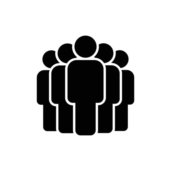 Menschen-Vektor-Symbol. Persönlichkeitssymbol. Arbeitsgruppe Team, Personen Crowd Vector Illustration Symbol. Gruppe von Menschen Piktogramm isoliert. Illustration der Menschen-Ikone - Symbol der Menge. Menschen, die neben ihm stehen — Stockvektor