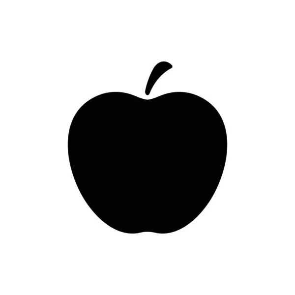 Icono de vector de Apple. Icono de la ilustración de la fruta de Manzana. Manzana aislada sobre fondo — Vector de stock