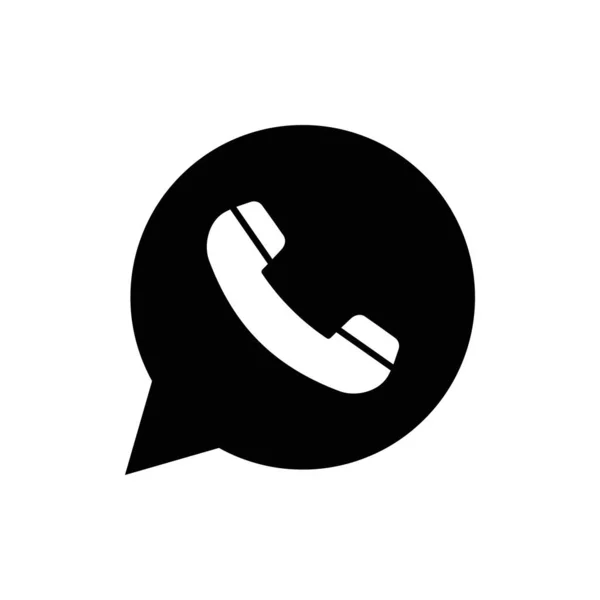 Telefonkészülék ikon beszéd buborék — Stock Vector