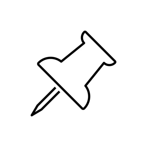 Wektorowa ikona przypinki, ikona przypinki. Ilustracja wektora wciśnięcia pin dla projektu graficznego. Push pin izolowany. Symbol pinu wektora EPS10 — Wektor stockowy