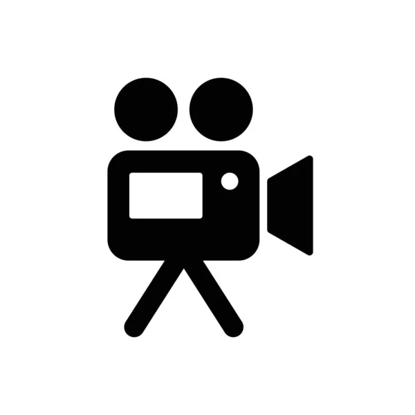 Video kamera simgesi. Sinema kamera ikonu. Film kamerası, film kamerası ikonu. Vektör simgesi EPS 10 — Stok Vektör