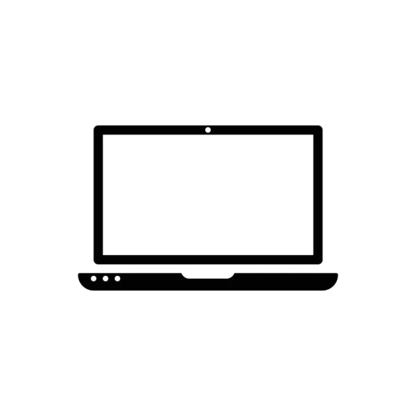 Ikona laptopa, ilustracja wektora. Wektorowe projektowanie stron internetowych — Wektor stockowy