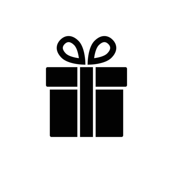 Illustratie van het pictogram van de geschenkdoos o achtergrond. Kerstgeschenk pictogram illustratie vector symbool. Presenteer geschenkdoos icoon. Pakket in cadeauverpakking, vector eps 10 - box icon — Stockvector