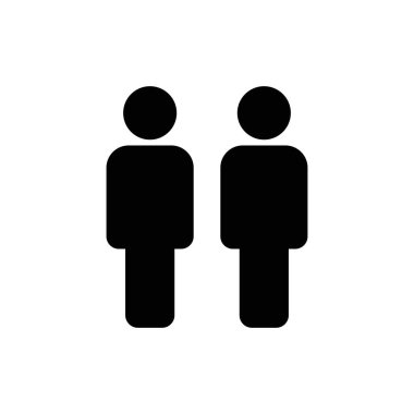 İnsanlar ikonu yönetir. Kişi sembolü. Çalışma Grubu Ekibi, Kalabalık Vektör İllüstrasyon ikonu. Piktogram grubu izole edildi. Halkın simgesi, kalabalığın sembolü. Sırada insanlar var