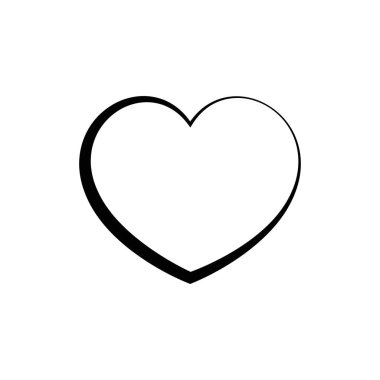 Kalp vektör ikonu, Aşkın Sembolü ve Sevgililer Günü. Sosyal aşk ikonu. Kalp ikonu - Mükemmel Aşk sembolü. Vektör EPS 10