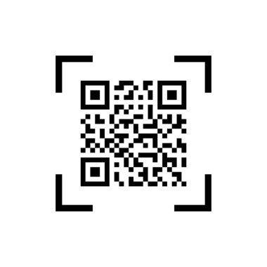 Vektör QR kod simgesi. Vektör web tasarımı