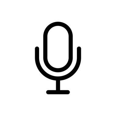 Mikrofon vektör simgesi, web tasarım simgesi. Ses vektörü simgesi, Kayıt. Mikrofon - Stüdyo Sembolü kaydediliyor. Retro mikrofon simgesi