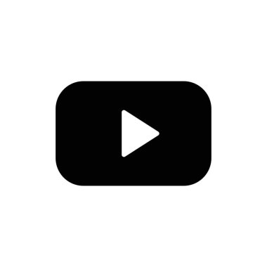 Vektör simgesini çal. Sembol düğmesi oynat videosu. Medya çalma simgesi. Ses oynatma düğmesi. Web tasarım simgesi. EPS 10