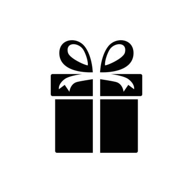 Arkaplandaki hediye kutusu simgesi. Noel hediyesi ikonu illüstrasyon vektör sembolü. Hediye kutusu simgesi. Hediye paketi, vektör 10 - kutu simgesi