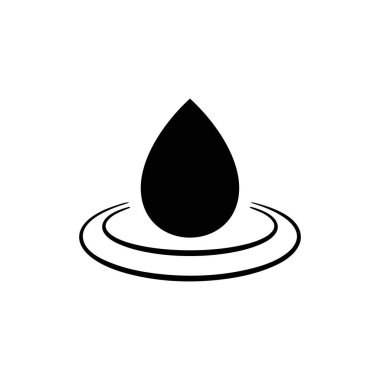 Damla vektör simgesi. Web tasarım simgesi. Damla düşer, su damlası. Bir damla yağ çizelgesi. Bir damla yağmur ikonu. Vektör EPS 10