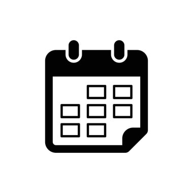 Takvim vektör simgesi. Web tasarım simgesi. Duvardaki takvim. Düz takvim simgesi. Vektör simgesi EPS 10