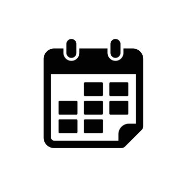 Takvim vektör simgesi. Web tasarım simgesi. Duvardaki takvim. Düz takvim simgesi. Vektör simgesi EPS 10