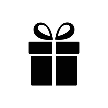 Arkaplandaki hediye kutusu simgesi. Noel hediyesi ikonu illüstrasyon vektör sembolü. Hediye kutusu simgesi. Hediye paketi, vektör 10 - kutu simgesi