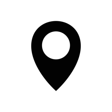 Harita iğne vektör simgesi. Web tasarım simgesi. konum sembolü Harita GPS çizimi. Seyahat logosu. Vektör EPS 10