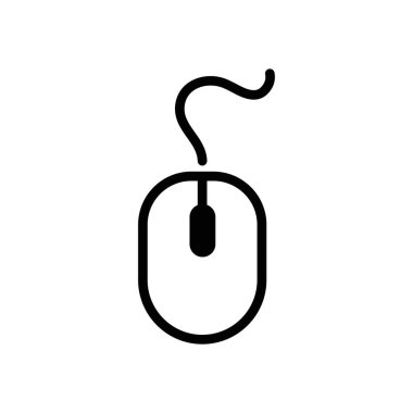 Bilgisayar Fare Simgesi Simgesi. PC Fare simgesi vektörü izole edildi. Simge bilgisayar fare ağı. Modern bilgisayar faresi, düz simge tasarımı