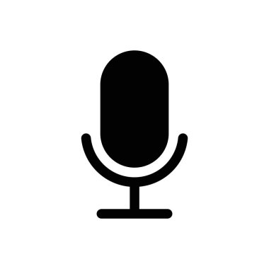 Mikrofon vektör simgesi, web tasarım simgesi. Ses vektörü simgesi, Kayıt. Mikrofon - Stüdyo Sembolü kaydediliyor. Retro mikrofon simgesi