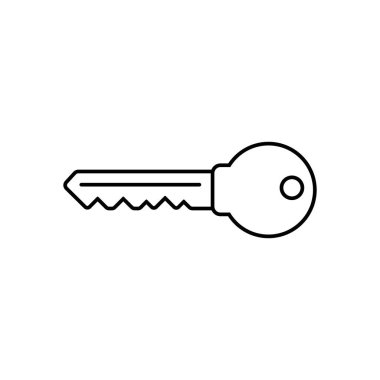 Anahtar vektör simgesi. Ev anahtarı simgesi. Kilit simgesinden anahtar. Anahtar simgesi - bilgi koruma sembolü