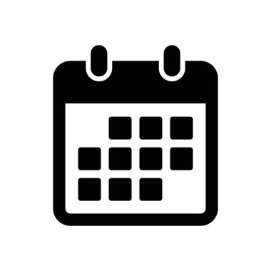 Takvim vektör simgesi. Web tasarım simgesi. Duvardaki takvim. Düz takvim simgesi. Vektör simgesi EPS 10