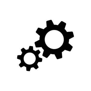 Vites vektör simgesi. Web tasarım simgesi. Vitesler ve dişliler sembolü. Çark ikonu. Çember çizimi. Vites tekerleği logosu. Vektör EPS 10