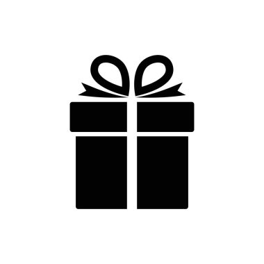 Arkaplandaki hediye kutusu simgesi. Noel hediyesi ikonu illüstrasyon vektör sembolü. Hediye kutusu simgesi. Hediye paketi, vektör 10 - kutu simgesi