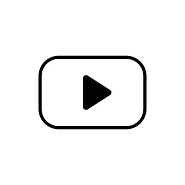 Vektör simgesini çal. Sembol düğmesi oynat videosu. Medya çalma simgesi. Ses oynatma düğmesi. Web tasarım simgesi. EPS 10